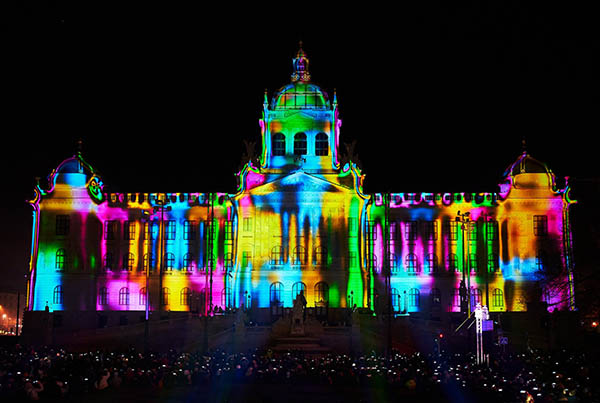 První novoroční videomapping MY, PRAHA